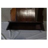 Antique Ornate Wooden Mantel Clock with Key and Detached Decorative Panel
