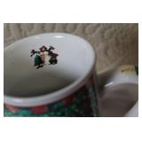 Christmas Holiday Tableware Set with Tree Plate, Cake Server, Mugs, and Candle Holder