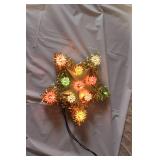 Holiday Decor Set with 3 Ft Lighted Tree, Wreath with Pink Ornaments, and Lighted Star Topper