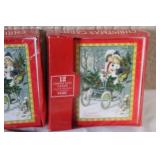Holiday Decor Set with 3 Ft Lighted Tree, Wreath with Pink Ornaments, and Lighted Star Topper