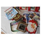 Holiday Decor Set with 3 Ft Lighted Tree, Wreath with Pink Ornaments, and Lighted Star Topper