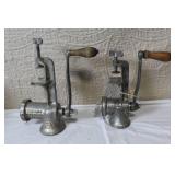 Collection of Vintage Kitchen Tools Including American Family Scale and Enterprise Grinder