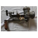 Collection of Vintage Kitchen Tools Including American Family Scale and Enterprise Grinder