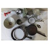 Collection of Vintage Kitchenware and Cast Iron Items