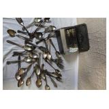 Vintage Mixed Flatware Lot - Spoons, Forks, Knives, Various Patterns