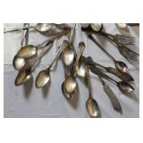 Vintage Mixed Flatware Lot - Spoons, Forks, Knives, Various Patterns