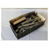 Vintage Mixed Flatware Lot - Spoons, Forks, Knives, Various Patterns
