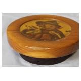 Collection of Vintage Ashtrays, Musical Plaque, and Decorative Wall Plaque