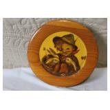 Collection of Vintage Ashtrays, Musical Plaque, and Decorative Wall Plaque