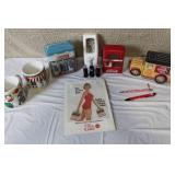 Coca-Cola Collectibles Lot with Vintage Tins, Mugs, Banks, and Memorabilia