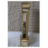 Collection of 3 Miniature Clocks - Bulova Grandfather, Crystal, Delft Porcelain