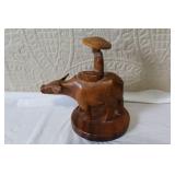Collection of Hand Carved Wooden Tableware and Decor