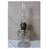 Collection of Vintage Oil Lamps and Parts Mixed Glass Brass Colored