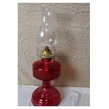 Collection of Vintage Oil Lamps and Parts Mixed Glass Brass Colored