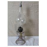 Collection of Vintage Oil Lamps and Parts Mixed Glass Brass Colored