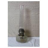 Collection of Vintage Oil Lamps and Parts Mixed Glass Brass Colored