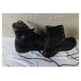 Military Surplus Collection with Ammo Cans, First Aid Kit, Boots, and Memorabilia