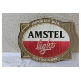1989 Amstel Light Imported Bier Vintage Wall Plaque Sign