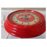 Coca-Cola Retro Wall Clock Red Frame Collectible