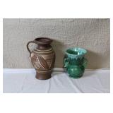 Pair of Vintage Decorative Pottery Vases