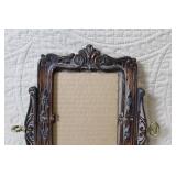 Antique-Style Ornate Wood Tilting Tabletop Picture Frame