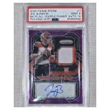 Joe Burrow Rookie 2020 Panini Prizm Purple Power Auto #1 - Numbered 42/49 - Cincinnati Bengals Football Card
