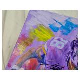 Autographed Adrian Peterson Painting by Robert Blehert Approx. 24" x 20 1/4"