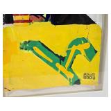 Glenn Goldberg Original Abstract Pencil and Enamel on Paper "O.P. 88" - Artwork Dimensions 11 1/2 x 7 1/2 inches - Total Dimensions 15" x 19 1/2"