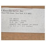 Glenn Goldberg Original Abstract Pencil and Enamel on Paper "O.P. 88" - Artwork Dimensions 11 1/2 x 7 1/2 inches - Total Dimensions 15" x 19 1/2"