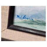 Vintage Framed Aviation Painting by Mel Brown featuring two P-47D Thunderbolt aircraft from the 61st Fighter Squadron, 56th Fighter Group of the 8th Air Force