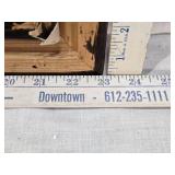 Vintage Framed Aviation Painting by Mel Brown featuring two P-47D Thunderbolt aircraft from the 61st Fighter Squadron, 56th Fighter Group of the 8th Air Force