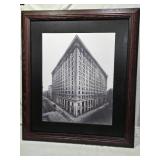 Framed 1916 C.J. Hibbard Photograph of the Great Northern Building in St. Paul Railroad and Bank Building - Approx. 30 1/2" x 35 1/4"