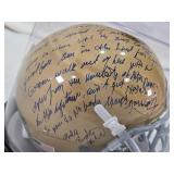 Rudy Ruettiger Auto with Movie Quote Schutt Authentic Mini Notre Dame Fighting Irish Helmet