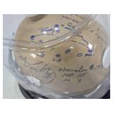 Rudy Ruettiger Auto with Movie Quote Schutt Authentic Mini Notre Dame Fighting Irish Helmet