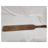 Vintage University of Michigan Signed Fraternity Paddle likely from the Phi Delta Kappa Fraternity from the Early 1930s