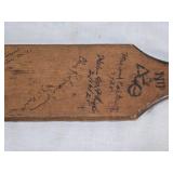 Vintage University of Michigan Signed Fraternity Paddle likely from the Phi Delta Kappa Fraternity from the Early 1930s
