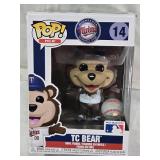 Funko Pop MLB TC Bear Vinyl Figure and Twins PEZ Dispensers