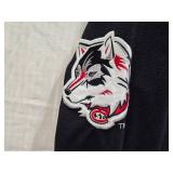 Drew LeBlanc Signed St. Cloud State University Hockey Jersey Size Large with Mini Hockey Stick