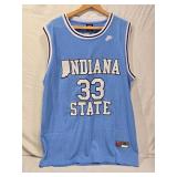 Larry Bird Auto Nike Indiana State Blue Basketball Jersey