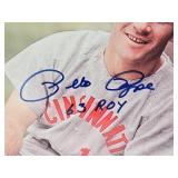 Pete Rose Autographed Cincinnati Reds Baseball Photo with PSA/DNA Authentication