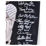 16 x 20 Babe Ruth Photo with Multiple Hall of Fame Players Autographs - Larussa, Lou Brock, Bench, Murray, Smith, Kaline and More
