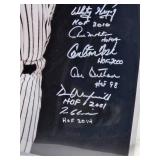16 x 20 Babe Ruth Photo with Multiple Hall of Fame Players Autographs - Larussa, Lou Brock, Bench, Murray, Smith, Kaline and More