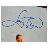 Larry Bird Autographed Basketball Photo with Authentication Sticker