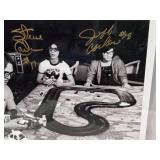 Signed Photo of Dave Hanson, Steve Carlson, and Jeff Carlson Classic Hocky Film "Slap Shot"