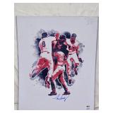 Tom Kelly Signed Minnesota Twins Artwork with Certificate of Authenticity Numbered 6/17