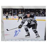 Lot of 2 Autographed Hockey Photos Featuring Jonny Brodzinski and Charlie Lindgren