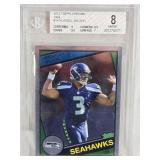 Russell Wilson 2012 Topps Chrome 1984 #14 Beckett Graded 8 - Seattle Seahawks Football Card