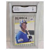 Ken Griffey Jr. Rookie 1989 Fleer #548 GMA Graded 9 - Seattle Mariners Baseball Card
