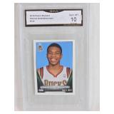 Giannis Antetokounmpo 2014 Panini Stickers #125 GMA Graded Gem MT 10 - Milwaukee Bucks Basketball Card