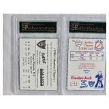 Lot of 2 Jorge Posada Baseball Cards Including 1996 Police D.A.R.E. and 1994 Police Columbus Clippers Supreme SP Authentication Grades 9 and 10